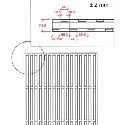 Plus Nagano hegn 180x140 cm sort