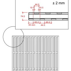 Plus Nagano hegn 180x140 cm sort