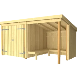 Plus Nordic bålhytte/havehus 9,5 m2 - Type 1A