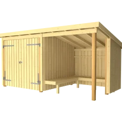 Plus Nordic bålhytte/havehus 9,5 m2 - Type 1A