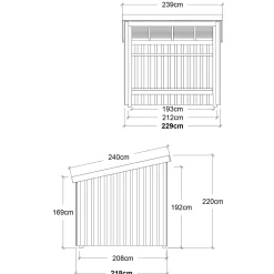 Plus Nordic cykelskur 5 m² modul 1 med åben front