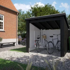 Plus Nordic cykelskur 5 m² modul 1 med åben front