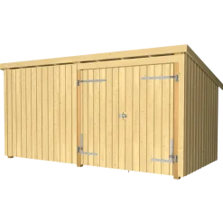 Plus Nordic Multi havehus 9,5 m² 2 moduler med dobbeltdør lukket front