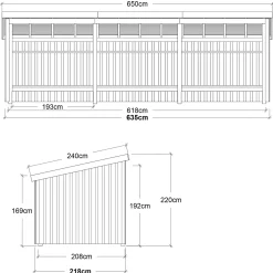Plus Nordic Multi havehus 14 m² 3 moduler med åben front
