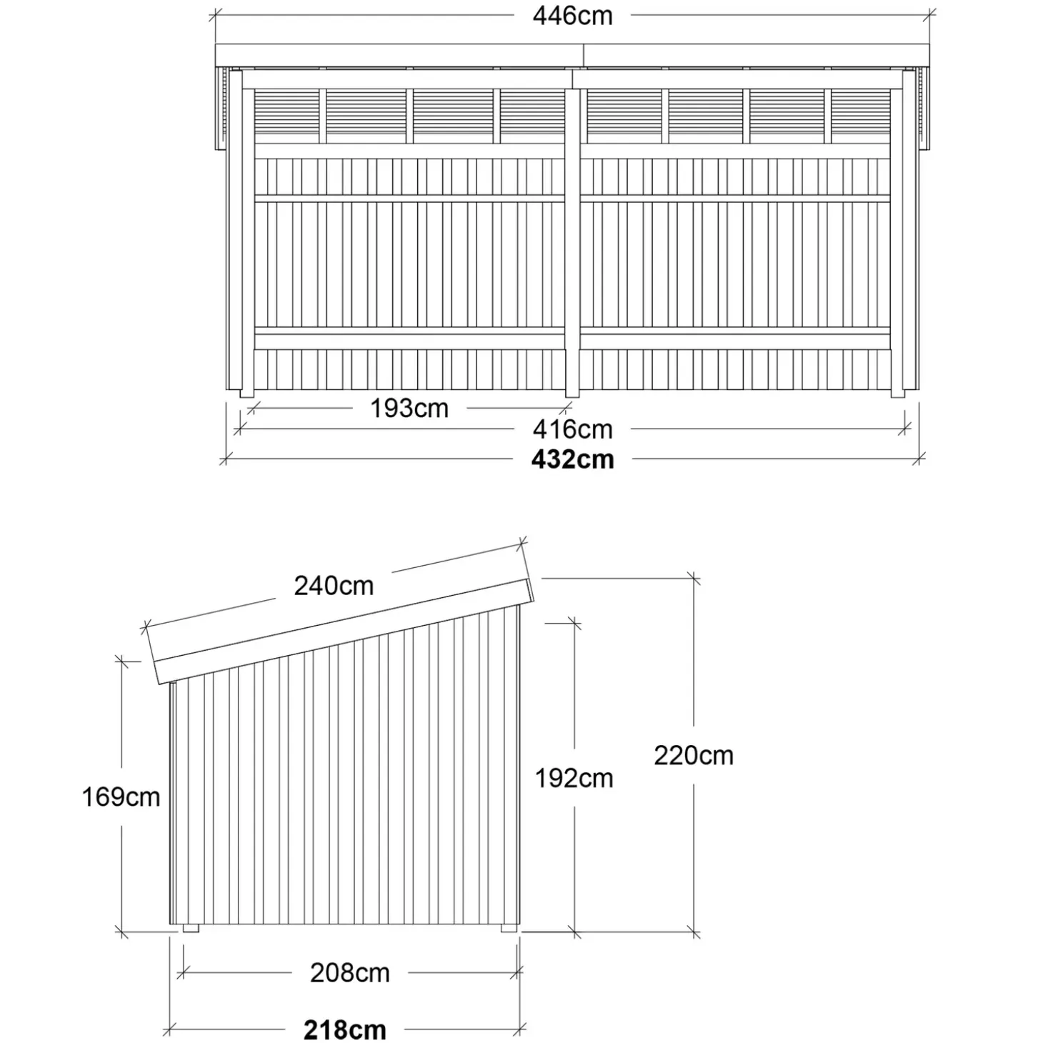 Plus Nordic Multi havehus 9,5 m² 2 moduler med åben front