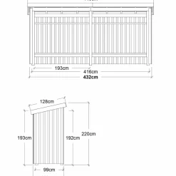Plus Nordic Multi havehus 4,7 m² 2 moduler med åben front