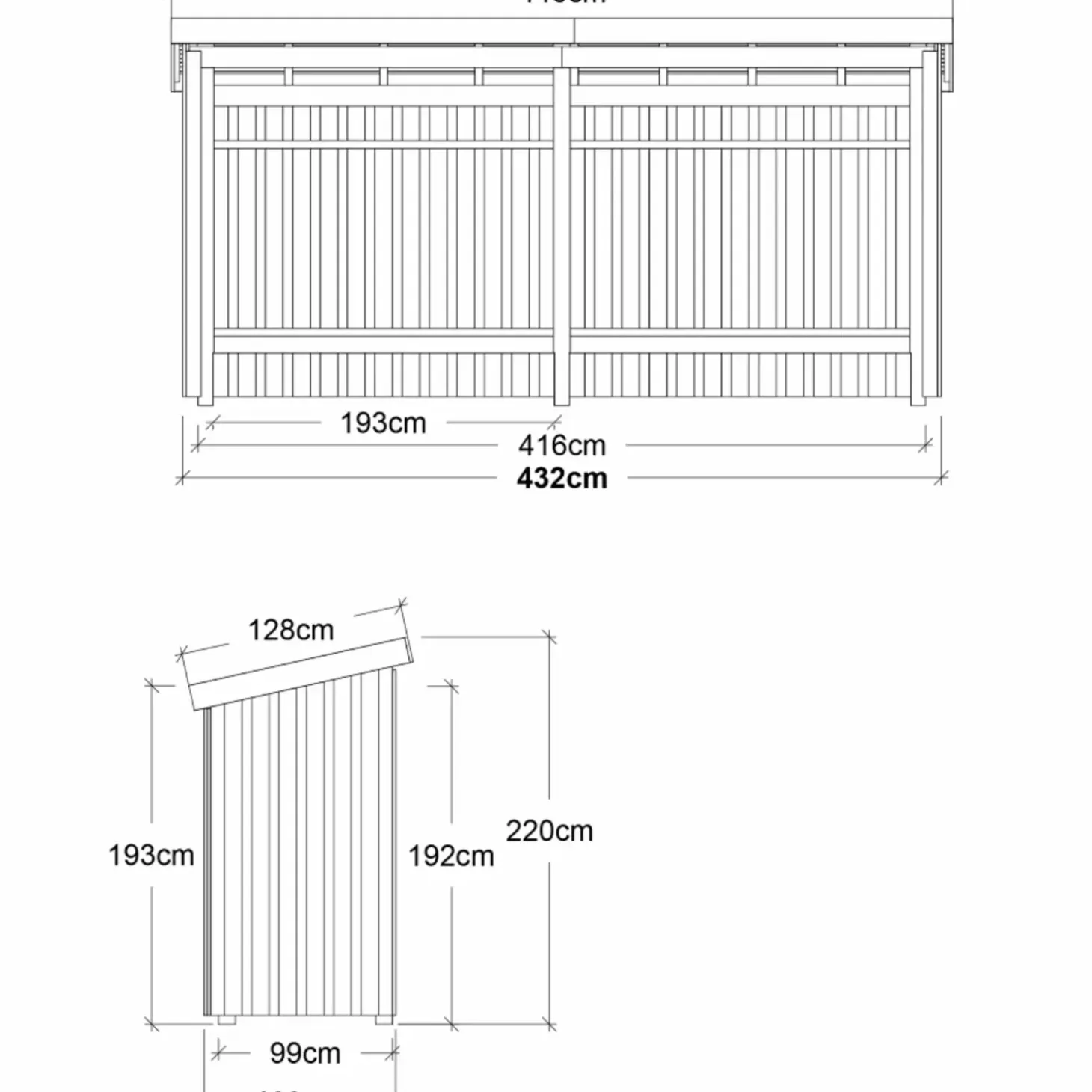 Plus Nordic Multi havehus 4,7 m² 2 moduler med åben front
