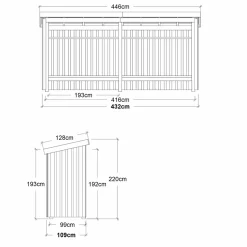 Plus Nordic Multi havehus 4,7 m² 2 moduler med åben front