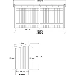Plus Nordic Multi havehus 4,7 m² 2 moduler med åben front