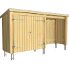 Plus Nordic Multi havehus 4,7 m² 2 moduler med dobbeltdør og åben front