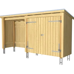 Plus Nordic Multi havehus 4,7 m² 2 moduler med dobbeltdør og åben front