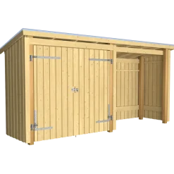 Plus Nordic Multi havehus 4,7 m² 2 moduler med dobbeltdør og åben front