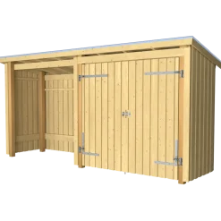 Plus Nordic Multi havehus 4,7 m² 2 moduler med dobbeltdør og åben front