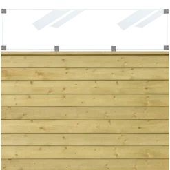 Plus omlimet profilstolpe m/spids 90x90 mm længde 158 cm hvid
