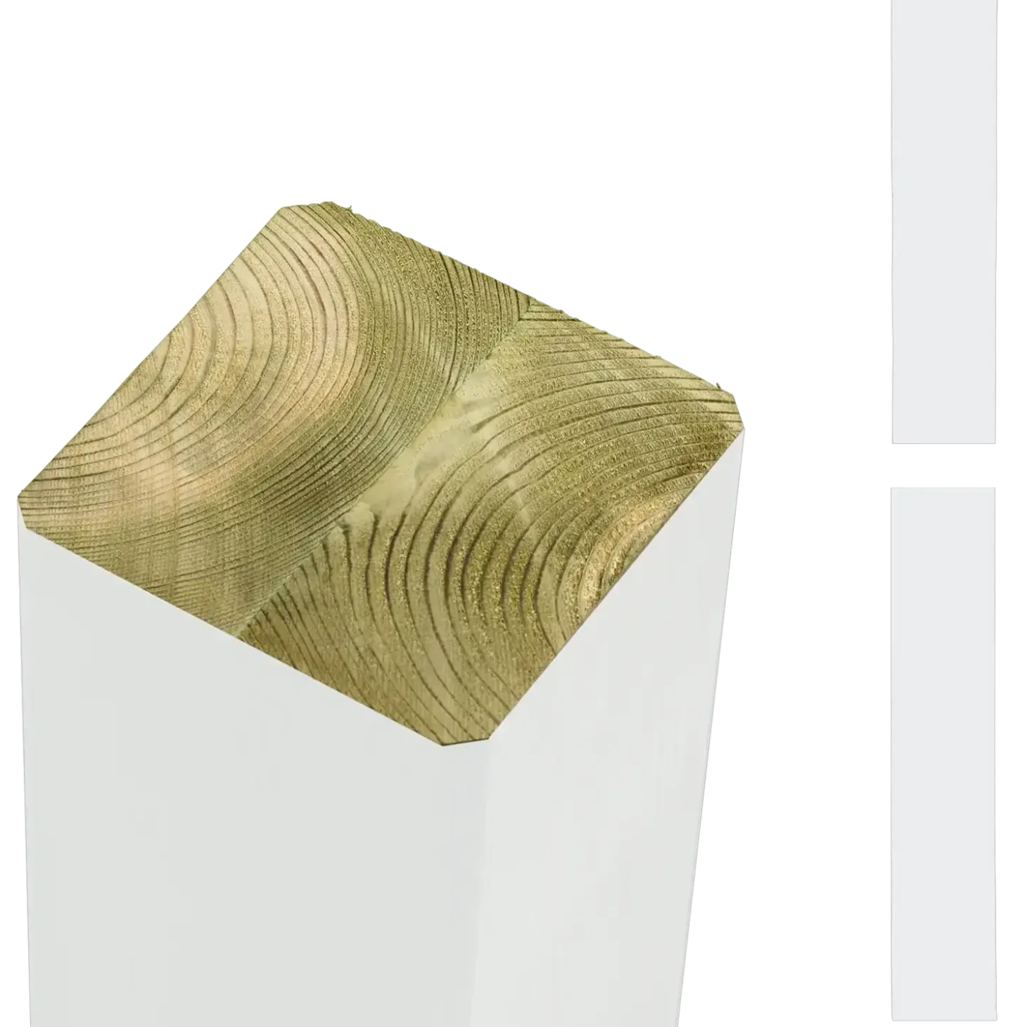 PLUS Omlimet stolpe/drager Hvid 9×9×268 cm
