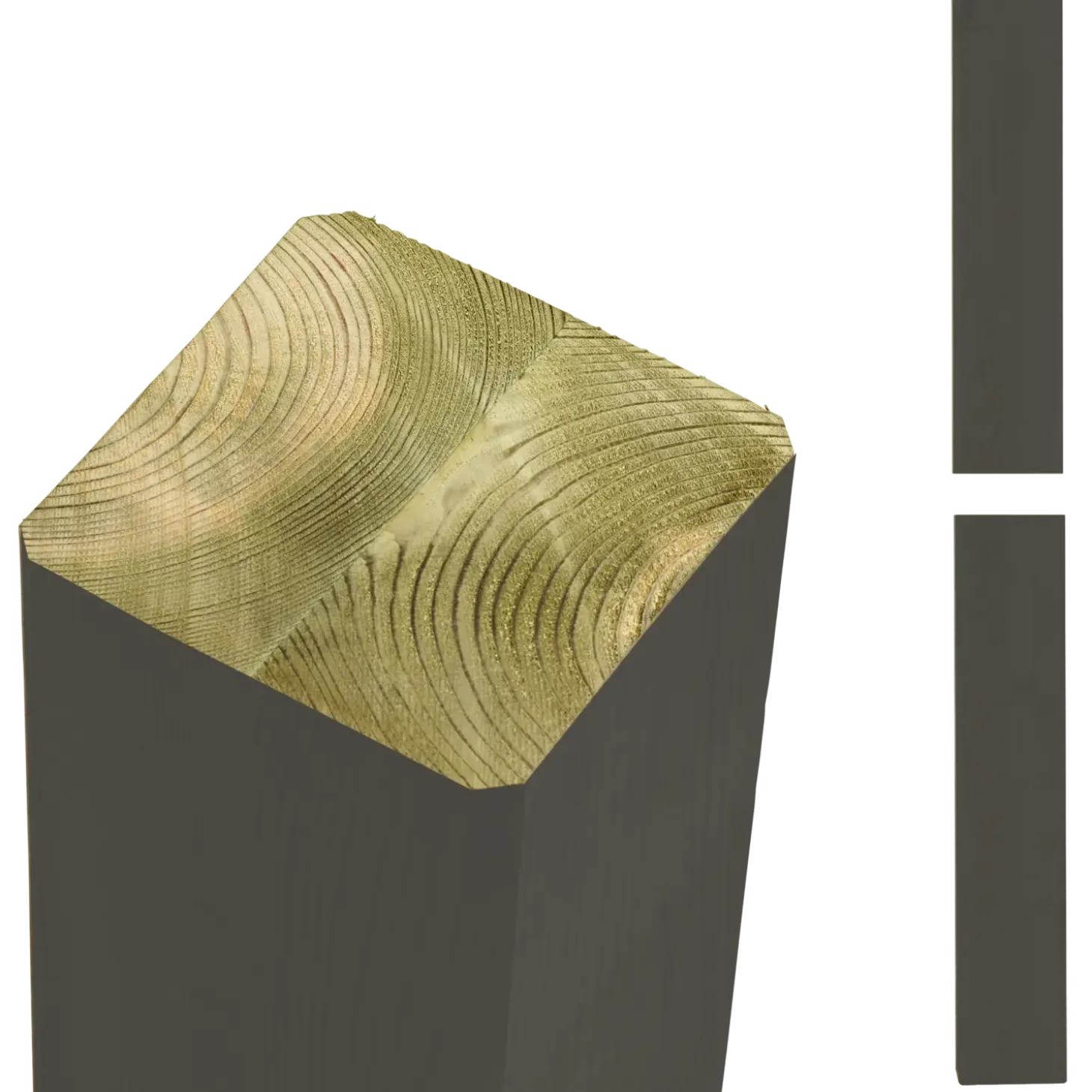 Plus Omlimet stolpe/drager 9x9x208 cm umbragrå