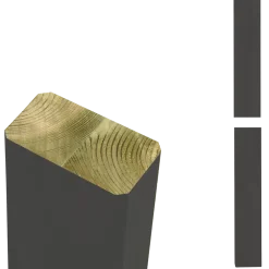 Plus Omlimet stolpe/drager 4,5x9x238 cm umbragrå