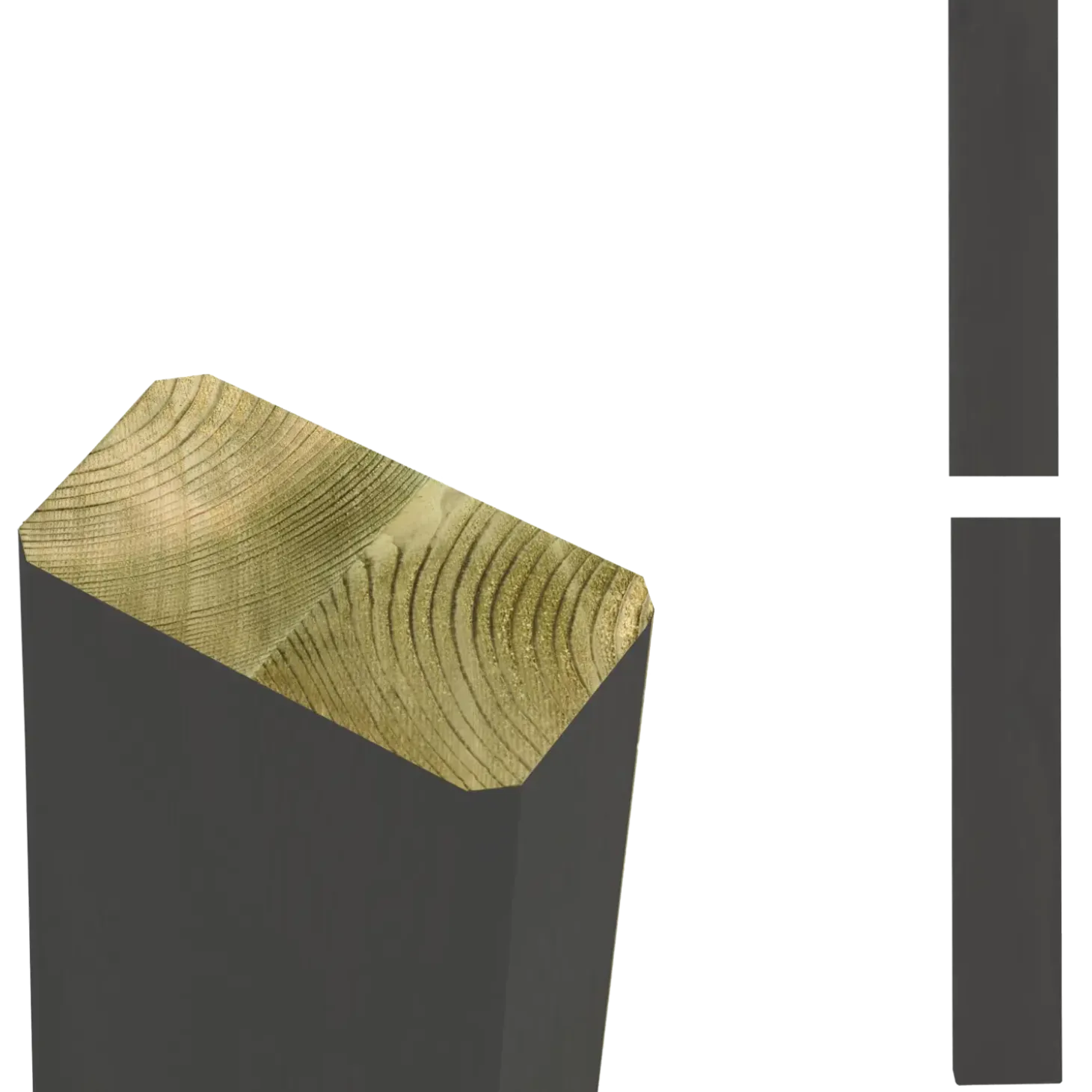 Plus Omlimet stolpe/drager 4,5x9x238 cm umbragrå