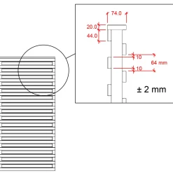 Plus Osaka hegn 90x180 cm sort