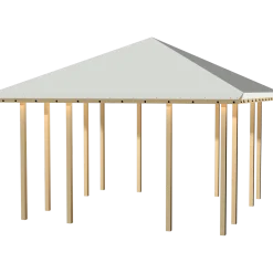 Plus Pavillon 1 åben modul med sort tagdug trykimprægneret