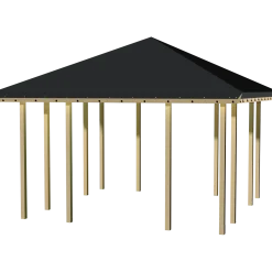 Plus Pavillon 1 åben modul med sort tagdug trykimprægneret