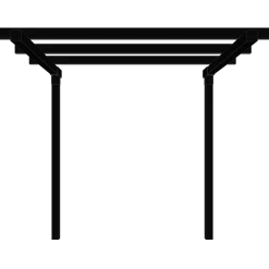 Plus pergola dobbelt forlængermodul sort