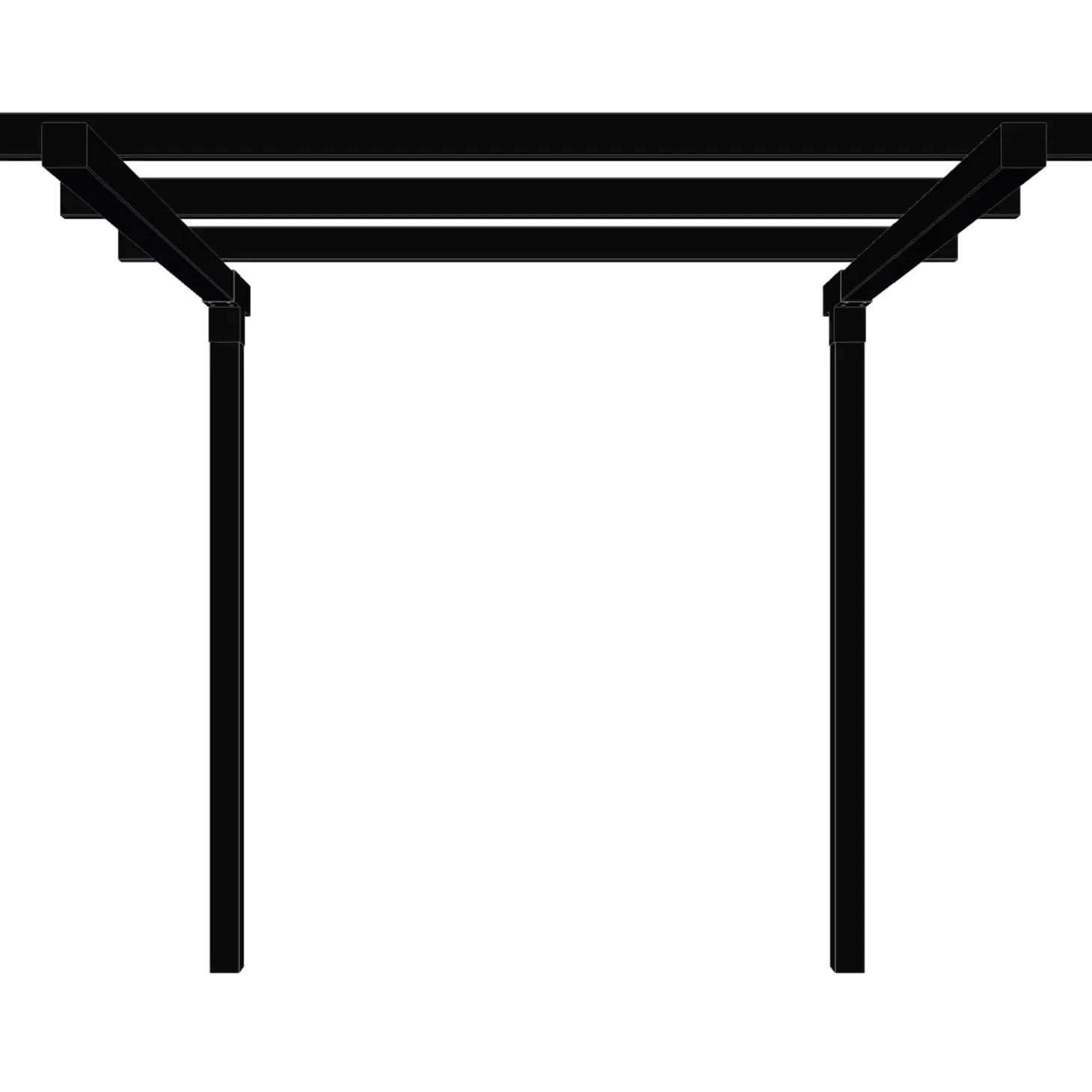 Plus pergola dobbelt forlængermodul sort