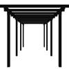 Plus pergola dobbelt 3 moduler sort