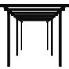 Plus pergola dobbelt 2 moduler sort