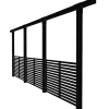 Plus Pergola enkelt 3 moduler m/Tokyo hegn sort