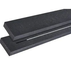 PLUS Picnic Bord/Bænkesæt m/4 ryglæn 224 cm RePlast Sort