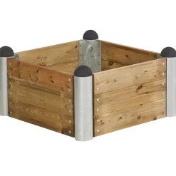 Plus PIPE højbed 140x140x36 cm lærketræ