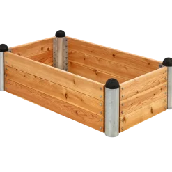 Plus PIPE højbed 140x140x36 cm lærketræ