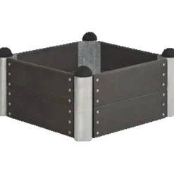Plus PIPE højbed 78x78x36 cm sort