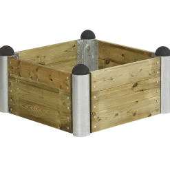Plus PIPE højbed 78x78x36 cm sort