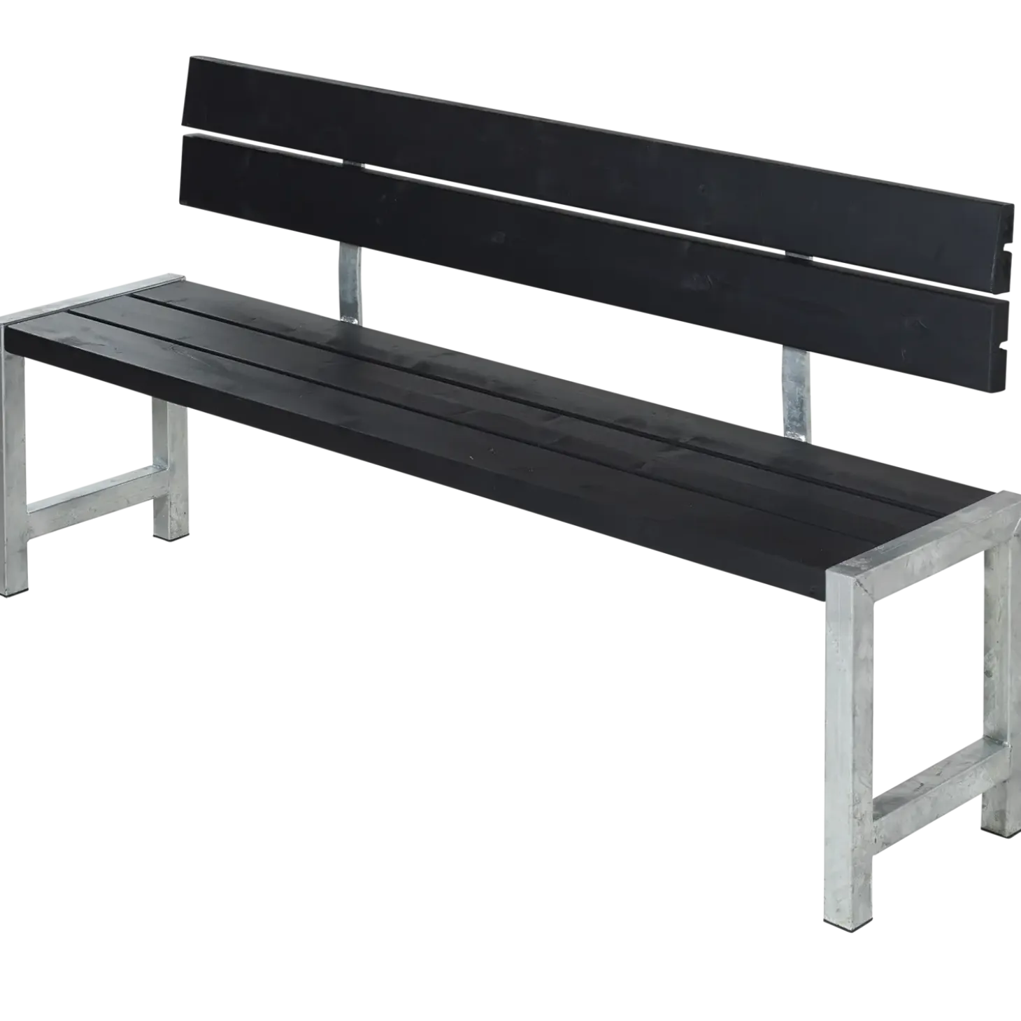 Plus Plankebænk med ryglæn 176 cm trykimprægneret