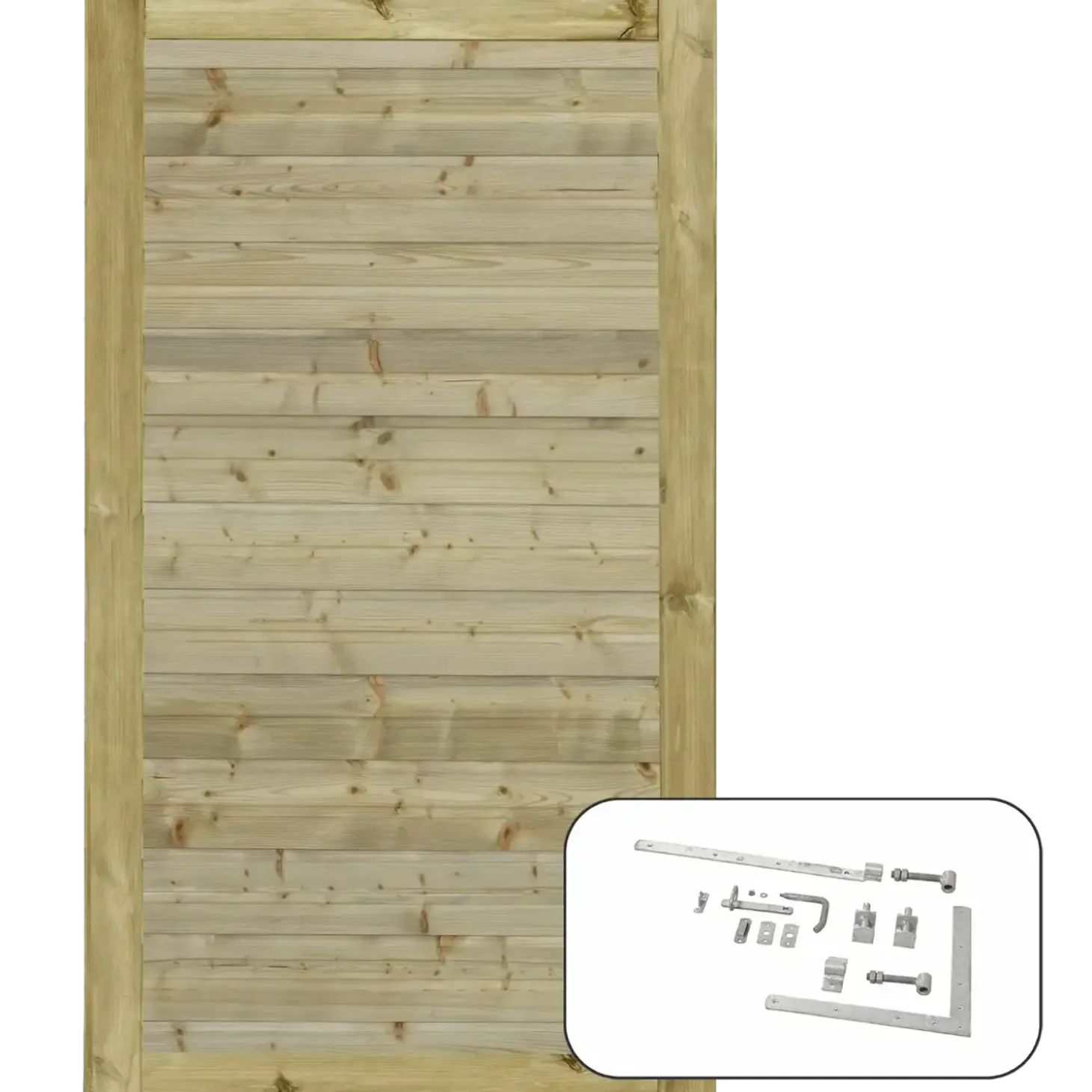 PLUS Plank enkeltlåge inkl. beslag 100×163 cm