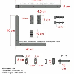 PLUS Plank enkeltlåge inkl. beslag 100×163 cm