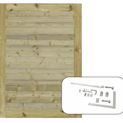 PLUS Plank enkeltlåge inkl. beslag 100×125 cm