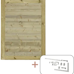 Plus Plank enkeltlåge inkl. beslag 100x163 cm trykimprægneret