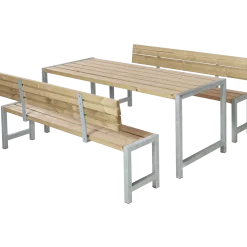 Plus Plankesæt m/2 ryglæn  186 cm  ThermoWood®