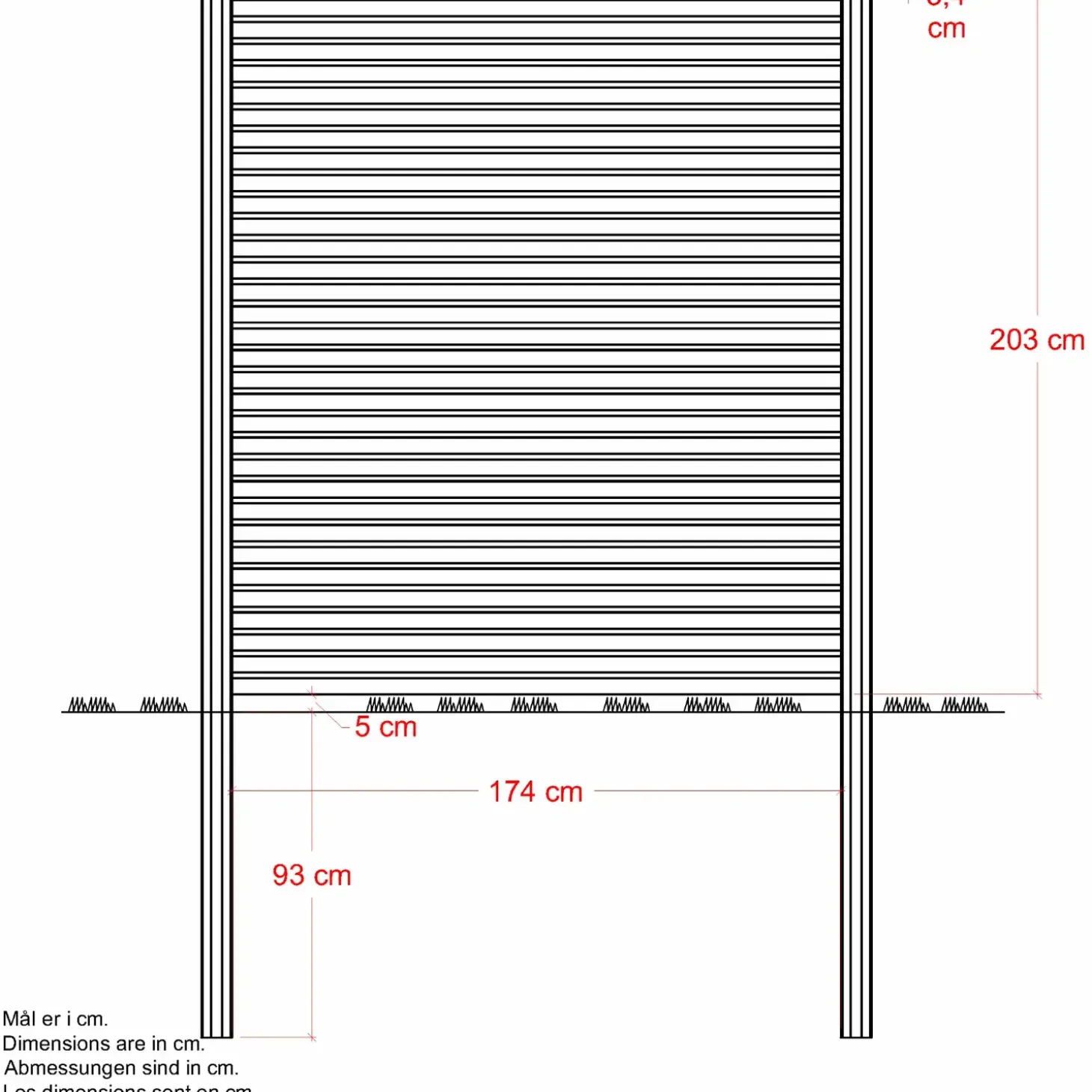 PLUS Plank Profilhegn 174×203 cm Sort