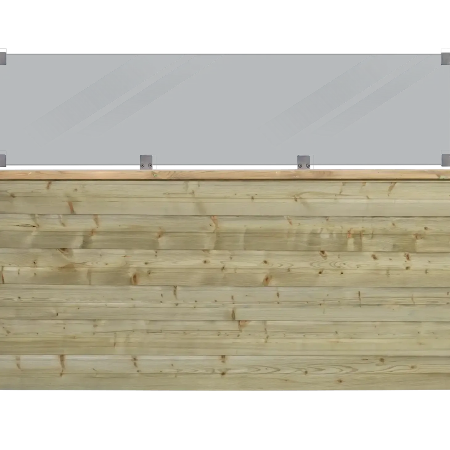 PLUS Plank Profilhegn m/glas 174×125 cm