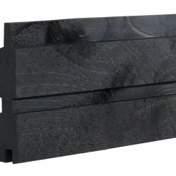 Plus Plank renovationsskjuler m/træstolper til nedgravning 108x194 cm sort
