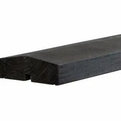 Plus Plank renovationsskjuler m/træstolper til nedgravning 108x194 cm sort