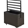 Plus Plantekasse m/espalier 88x48x105 cm inkl. hjul Grundmalet sort