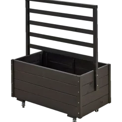 Plus Plantekasse m/espalier 88x48x105 cm inkl. hjul Grundmalet sort