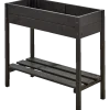 Plus Plantekasse på ben  88x37x79 cm Grundmalet sort
