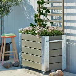 Plus plantekasse 48x47x88 cm grundmalet sort