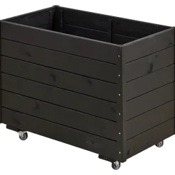 Plus Plantekasse 88x48x66 cm inkl. hjul Grundmalet sort